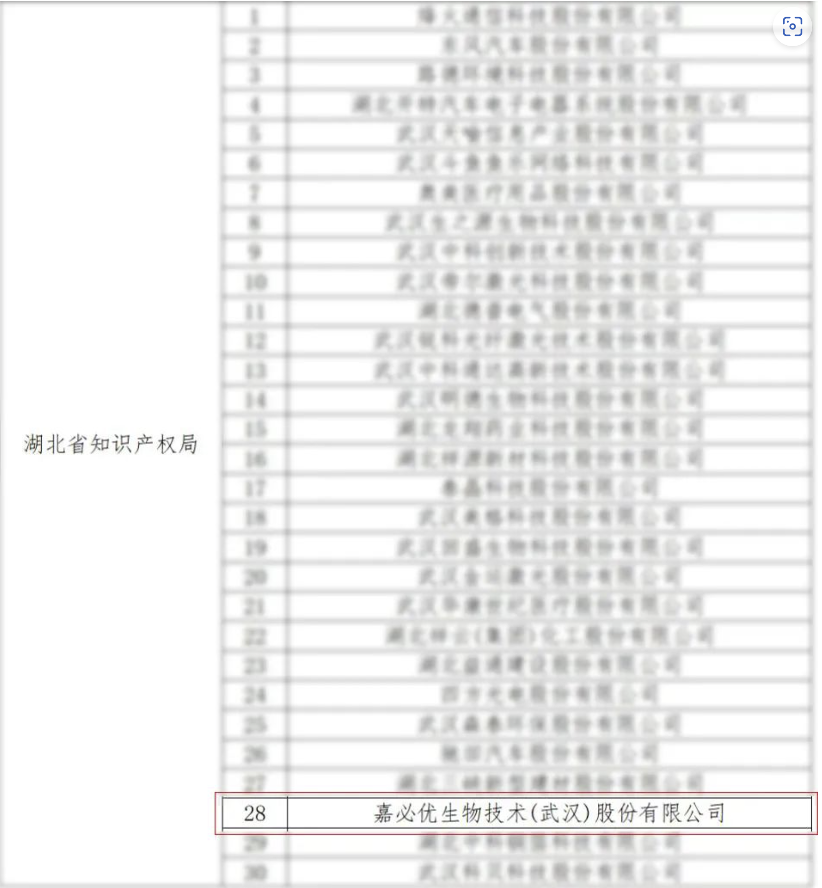 “國(guó)家知識(shí)產(chǎn)權(quán)優(yōu)勢(shì)企業(yè)”部分名單